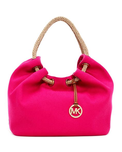 michael kors backpack purple|michael kors pink canvas tote.